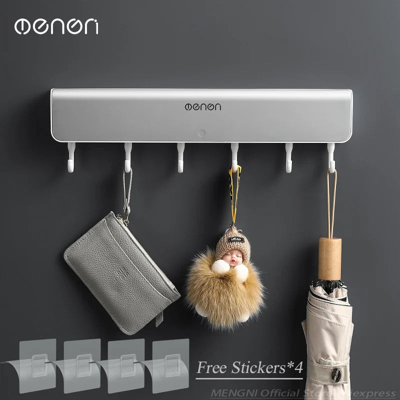 Storage Box with Hook for Bathroom Door Punch-Free