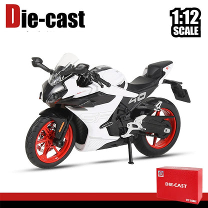 1/12 CFMOTO 450SR Alloy Racing Motorcycle Model Simulation Diecast Metal Street Sports Motorcycle Model Sound Light Kid Toy Gift
