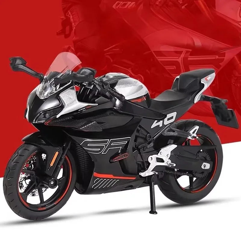 1/12 CFMOTO 450SR Alloy Racing Motorcycle Model Simulation Diecast Metal Street Sports Motorcycle Model Sound Light Kid Toy Gift