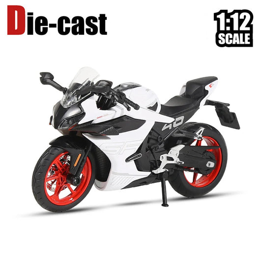 1/12 CFMOTO 450SR Alloy Racing Motorcycle Model Simulation Diecast Metal Street Sports Motorcycle Model Sound Light Kid Toy Gift