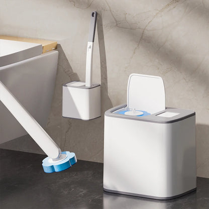 Disposable Toilet Brush Replaceable Wall-Mounted Long Handle