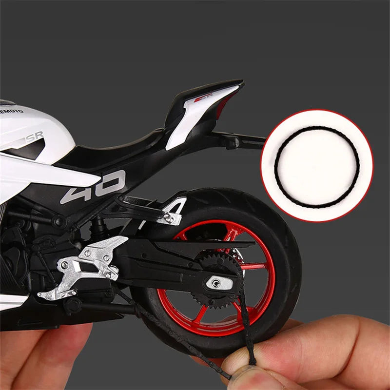 1/12 CFMOTO 450SR Alloy Racing Motorcycle Model Simulation Diecast Metal Street Sports Motorcycle Model Sound Light Kid Toy Gift
