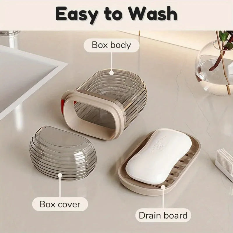 1 Set of Portable Travel Soap Box and Toothbrush Holder Set