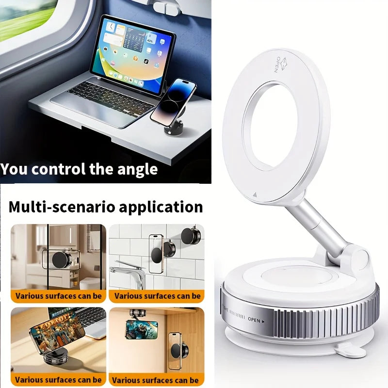 New Foldable Vacuum Adsorption Magnetic Car Phone Holder 2025 Suction Cup Dedicated Navigation Phone Holder