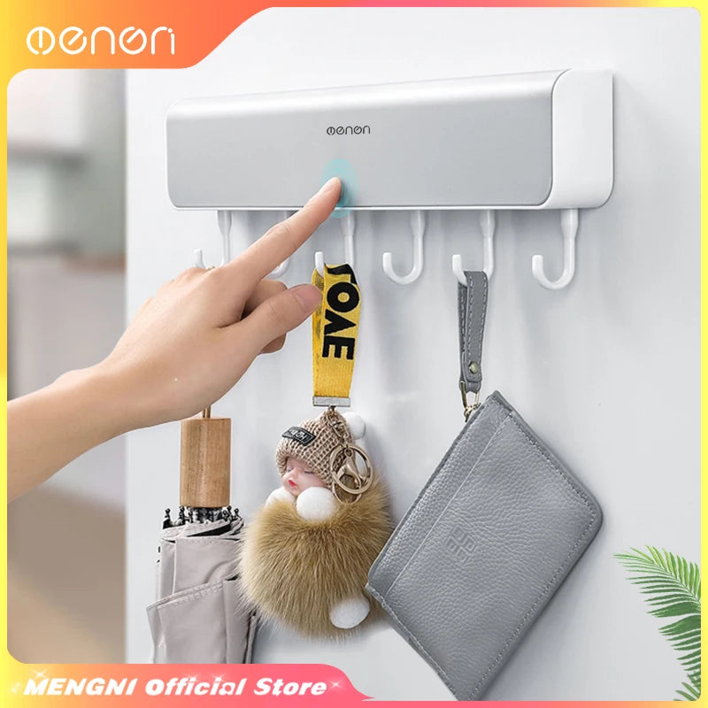 Storage Box with Hook for Bathroom Door Punch-Free