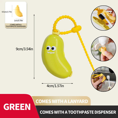 Banana Toothbrush Protective Cap with Toothpaste Storage Box