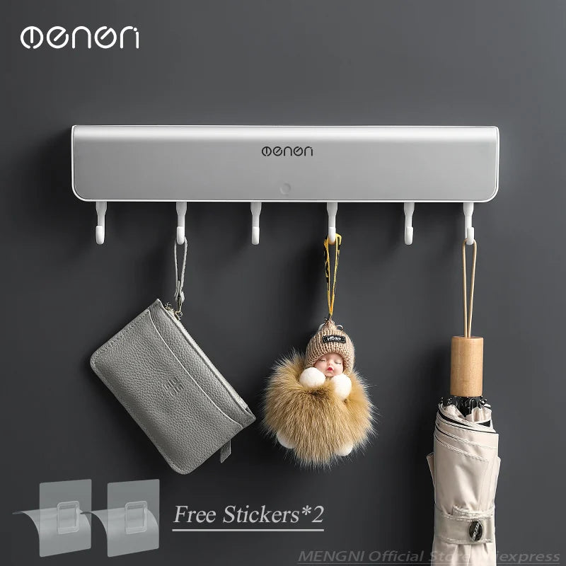 Storage Box with Hook for Bathroom Door Punch-Free