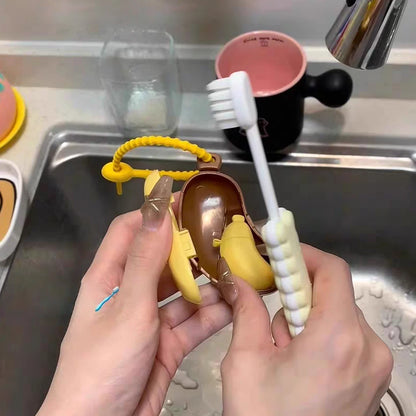 Banana Toothbrush Protective Cap with Toothpaste Storage Box