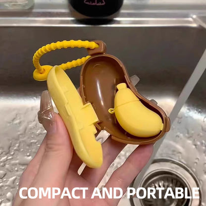 Banana Toothbrush Protective Cap with Toothpaste Storage Box