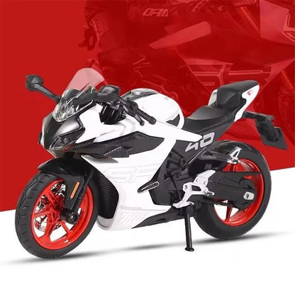 1/12 CFMOTO 450SR Alloy Racing Motorcycle Model Simulation Diecast Metal Street Sports Motorcycle Model Sound Light Kid Toy Gift