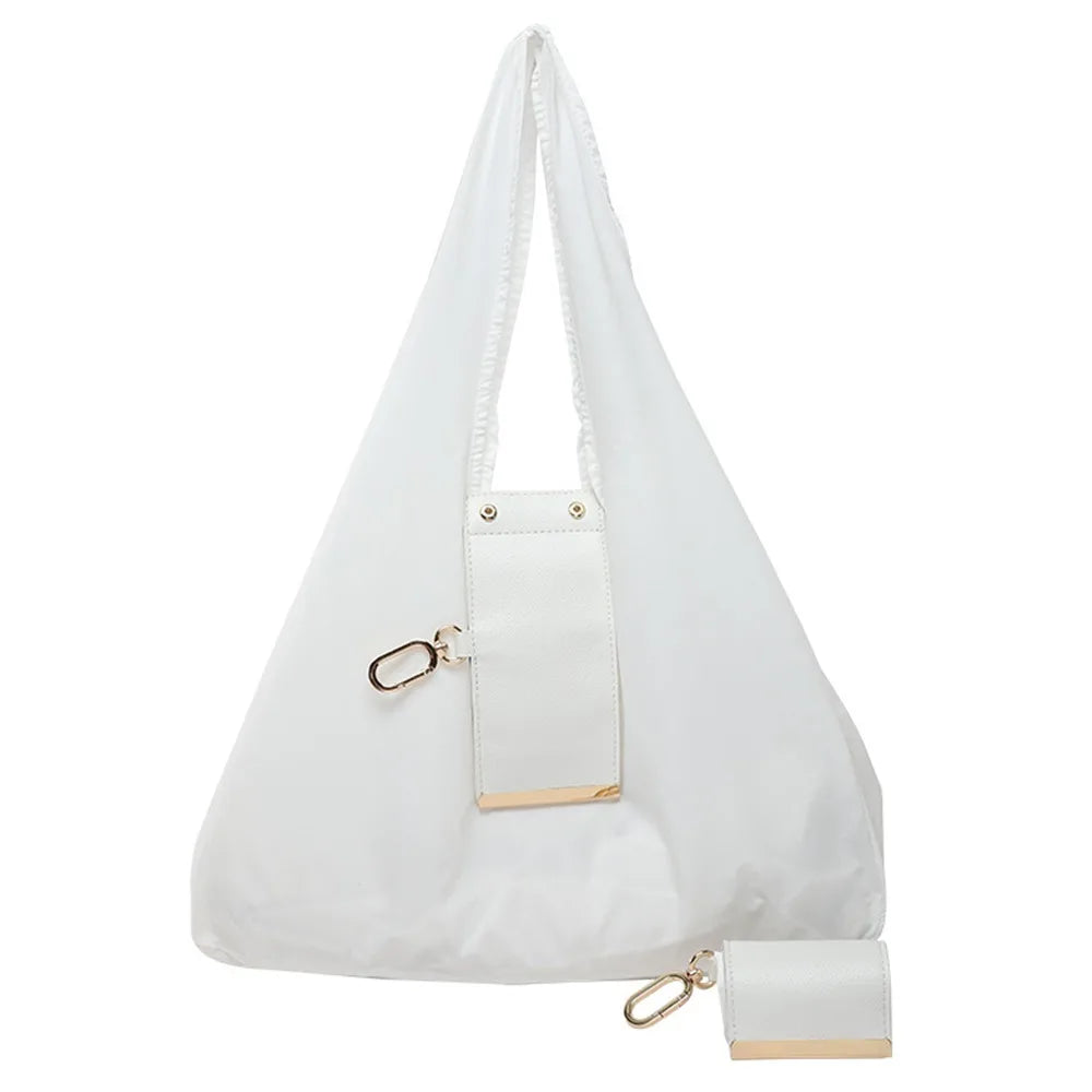 Mini Keychain Tote Bag with Key Ring Foldable