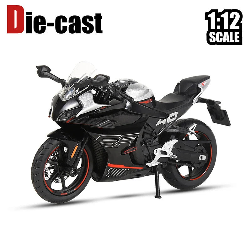 1/12 CFMOTO 450SR Alloy Racing Motorcycle Model Simulation Diecast Metal Street Sports Motorcycle Model Sound Light Kid Toy Gift