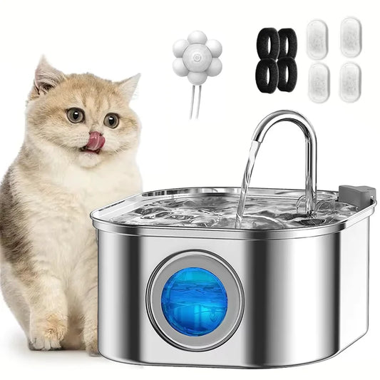 Cat Water Fountain 3.2L Stainless Steel Pet Water Fountain 
