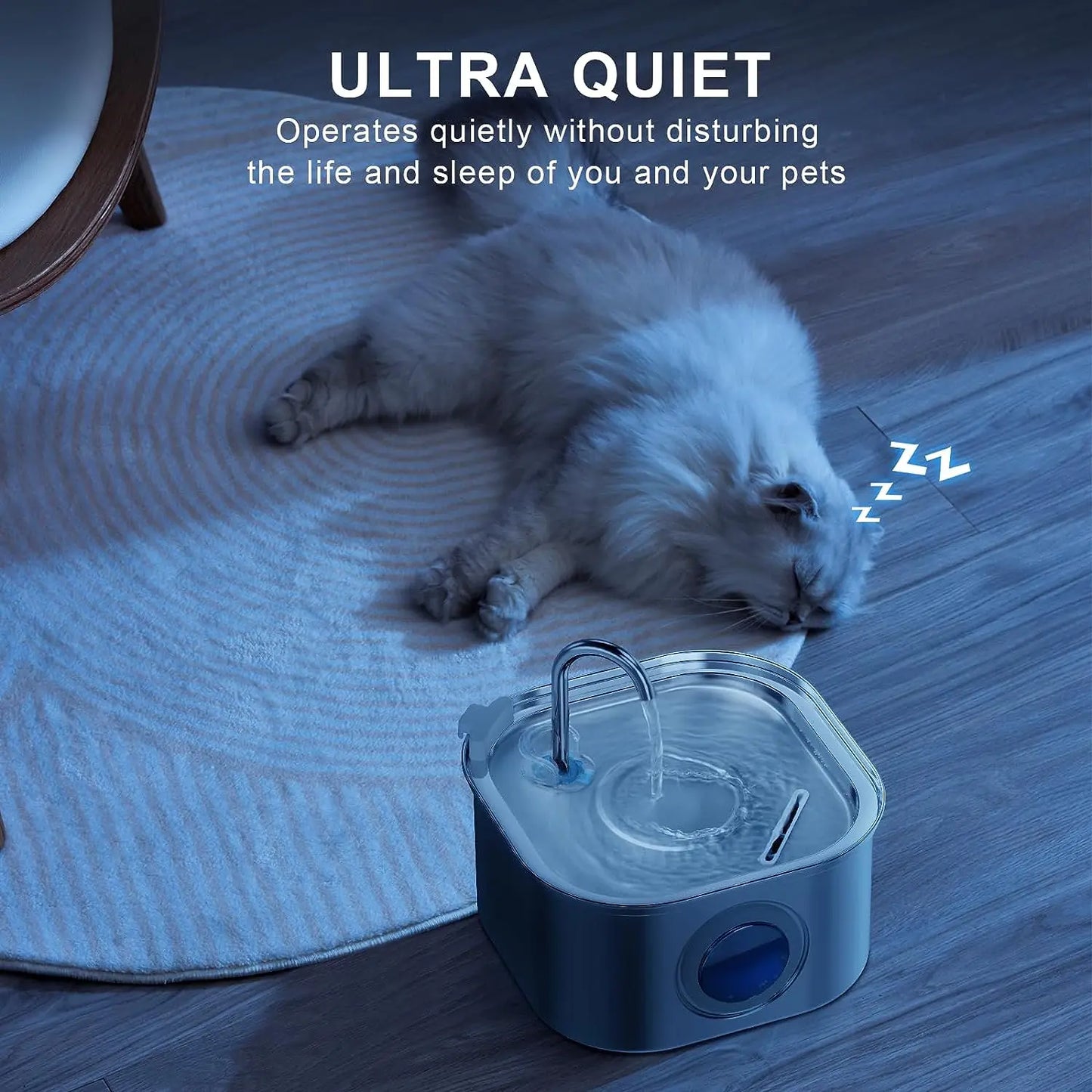 Cat Water Fountain 3.2L Stainless Steel Pet Water Fountain 